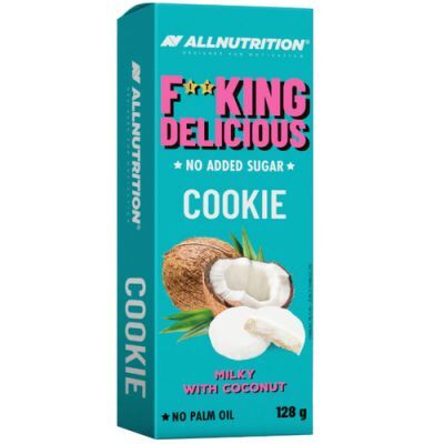 Allnutrition Fitking Cookie Ciasteczka mleczne z kokosem, 128 g