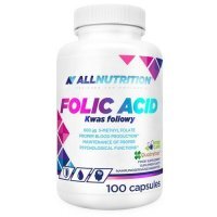 Allnutrition Folic Acid Kwas Foliowy, 100 kaps. KRÓTKA DATA 20.08.2026