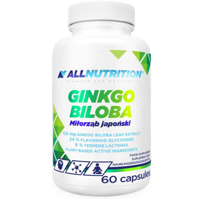 Allnutrition Ginkgo Biloba Miłorząb japoński, 60 kaps.