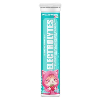 Allnutrition Kids Electrolytes Elektrolity dla dzieci o smaku malinowo-truskawkowym, 20 tabl. musujących