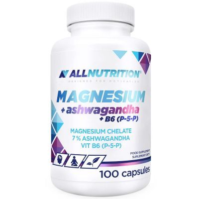 Allnutrition Magnesium+ Ashwagandha + B6(P-5-P), 100 kaps.