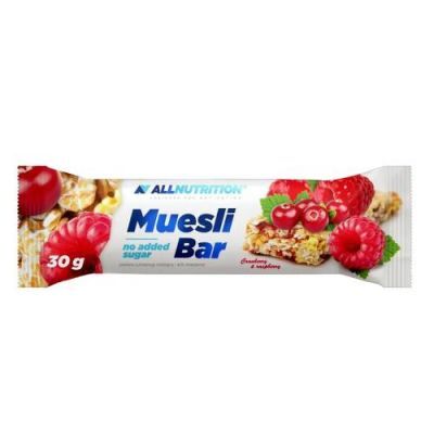 ALLNUTRITION MUESLI BAR baton bez cukru ŻURAWINA I MALINA 30 g