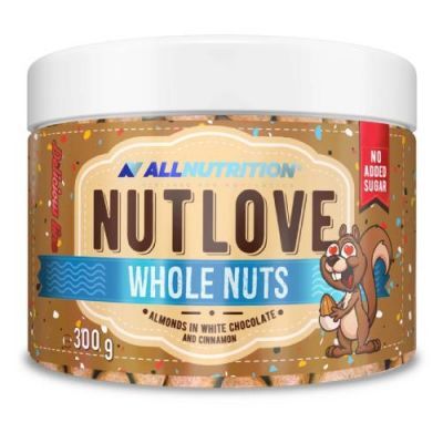 ALLNUTRITION NutLove WholeNuts Migdały w białej czekoladzie z cynamonem, 300g