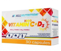 ALLNUTRITION Vitamin C Witamina C 1000 + D3 30 kapsułek
