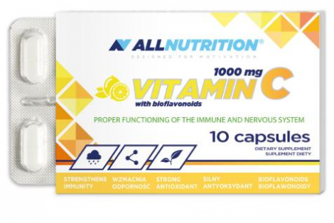 ALLNUTRITION VITAMIN C Witamina C 1000 mg + bioflawonoidy 10 kapsułek
