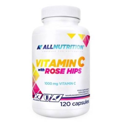 Allnutrition Vitamin C with Rose Hips Witamina C z dziką różą, 120 kaps.