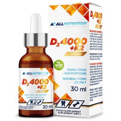 ALLNUTRITION Witamina D3 4000IU + K2 krople 30 ml