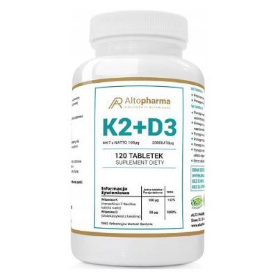 ALTOPHARMA K2 100 µg + D3 2000 IU, 120 tabl.