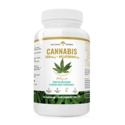 Altopharma Natural Herbs CBD 10mg + Melatonina Dobry Sen tabletki do ssania, 60 szt.