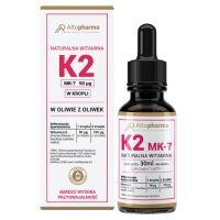 Altopharma Naturalna Witamina K2 MK-7 50 µg krople w oliwie z oliwek, 30 ml