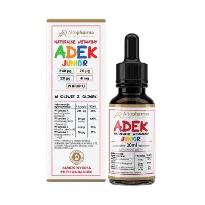 ALTOPHARMA Naturalne Witaminy ADEK Junior Complex w oliwie z oliwek krople, 30ml