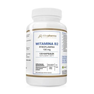 ALTOPHARMA Witamina B2 100mg Ryboflawina, 120 kapsułek