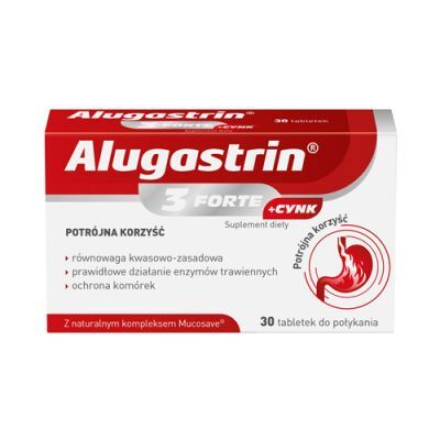 Alugastrin 3 Forte + Cynk, 30 tabl.