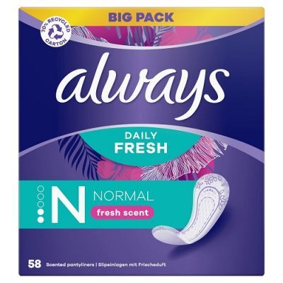 ALWAYS NORMAL Wkładki higieniczne Fresh scent 58 sztuk