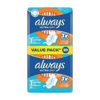 Always Podpaski Ultra Day Normal rozmiar 1 ze skrzydełkami, 20 szt.