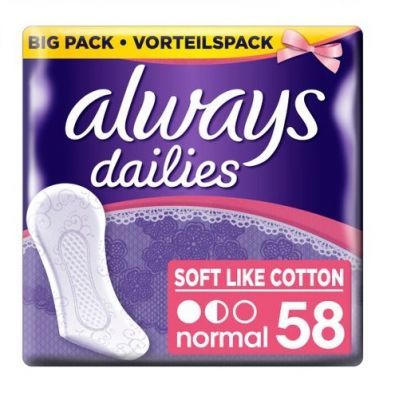 ALWAYS Soft @ Cotton Wkładki higieniczne 58 sztuk