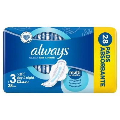 ALWAYS ULTRA DAY & NIGHT Quatro podpaski 4 x 7 sztuk