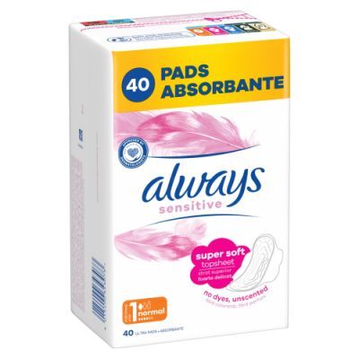 ALWAYS ULTRA NORMAL + SENSITIVE Quatro podpaski 4 x 10 sztuk