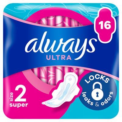 ALWAYS ULTRA SUPER PLUS DUO PACK Podpaski ze skrzydełkami 2 x 8 sztuk