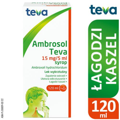 AMBROSOL TEVA 15 mg/5 ml syrop 120 ml