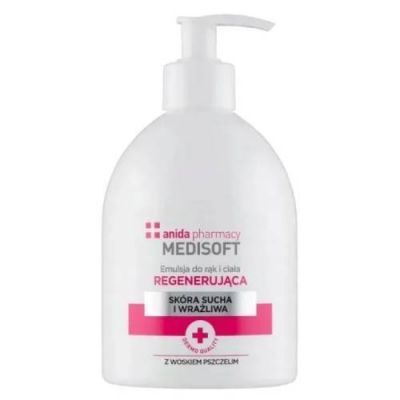 Anida Medisoft Emulsja do rąk i ciała z woskiem pszczelim, 500 ml