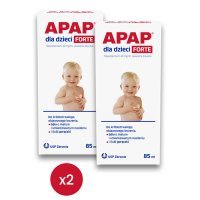 2x APAP dla dzieci FORTE 40mg/ml zawiesina 85 ml