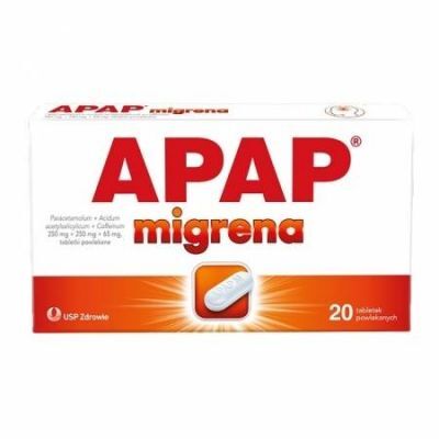 APAP Migrena, 20 tabletek powlekanych