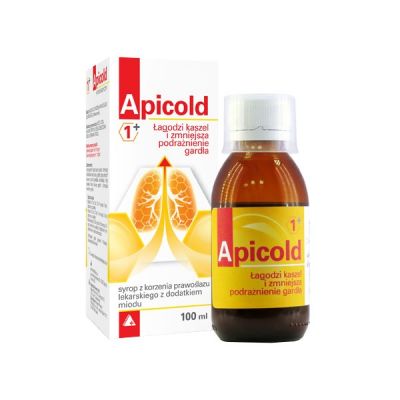 APICOLD 1+ Syrop z korzenia prawoślazu z dodatkiem miodu 100 ml