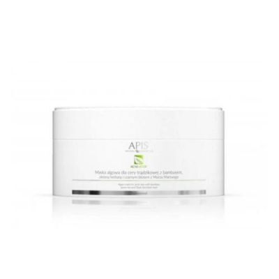APIS Acne - Stop Maska Algowa dla Cery Trądzikowej z Bambusem, Zieloną Herbatą i Czarnym Błotem, 100g