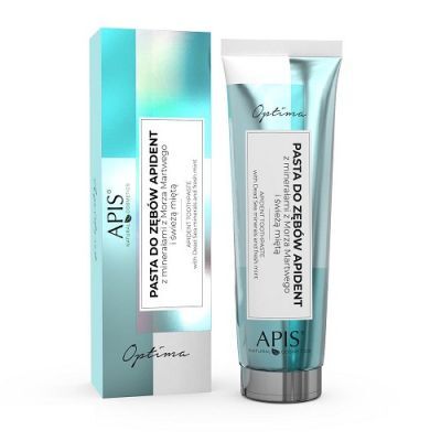 APIS APIDENT Pasta do zębów z minerałami z Morza Martwego i świeżą miętą (bez fluoru) 100ml