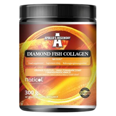 Apollo's Hegemony Diamond Fish Collagen kolagen rybi smak pomarańczowy, 300 g