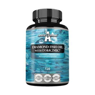Apollo's Hegemony Diamond Fish Oil D3K2, 120 kaps.