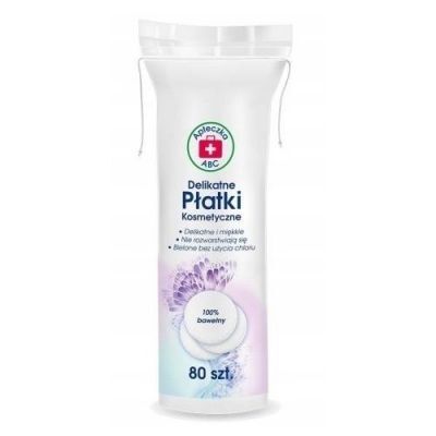Apteczka ABC Delikatne płatki kosmetyczne, 80 szt.