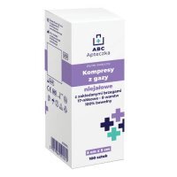 Apteczka ABC Kompresy niejałowe z gazy 17 nitkowe 8 warstwowe 5 x 5 cm, 100 szt.