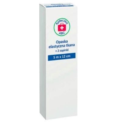 Apteczka ABC Opaska elastyczna tkana z zapinką 5m x 12cm, 1szt. KRÓTKA DATA 30.11.2025