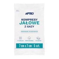 APTEO CARE Kompresy jałowe z gazy 7x7cm, 5 sztuk
