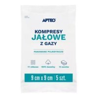 APTEO CARE Kompresy jałowe z gazy 9x9cm, 5 sztuk