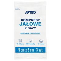 APTEO CARE Kompresy z gazy jałowe 5x5 cm 3 sztuki, rany