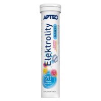 Apteo Elektrolity Diabeto o smaku malinowo-cytrynowym, 20 tabl. mus.