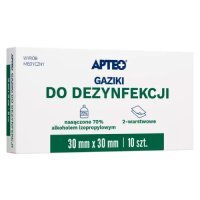Apteo Gaziki do dezynfekcji 30 x 30 mm, 10 szt.
