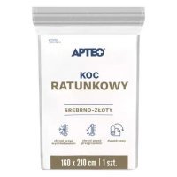 APTEO Koc ratunkowy srebrno-złoty 160 cm x 210 cm, 1 szt.