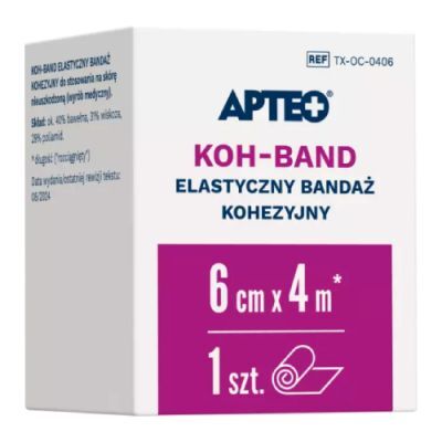 Apteo Koh-Band Elastyczny bandaż kohezyjny 6 cm x 4 m, 1 szt.