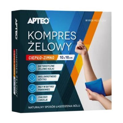 APTEO Kompres żelowy ciepło-zimno 10x10cm, 1 szt.