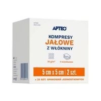 APTEO Kompresy jałowe z włókniny  5x5 cm, 2 szt. x 25 opakowań