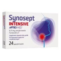 Apteo Med Synosept Intensive, 24 pastylki - lek na ból gardła