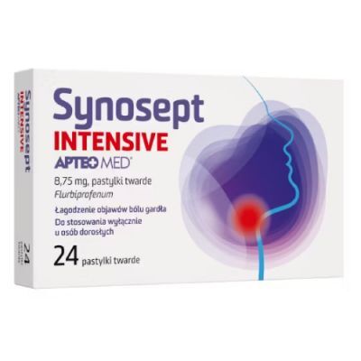 Apteo Med Synosept Intensive, 24 pastylki - lek na ból gardła