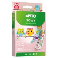 APTEO Plastry dla dzieci - sowy, 12 sztuk