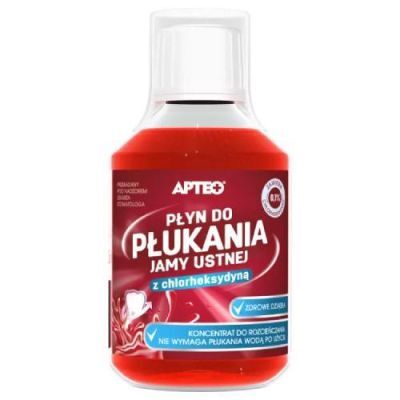 APTEO Płyn do płukania jamy ustnej z chlorheksydyną, 200 ml KRÓTKA DATA 31.01.2026