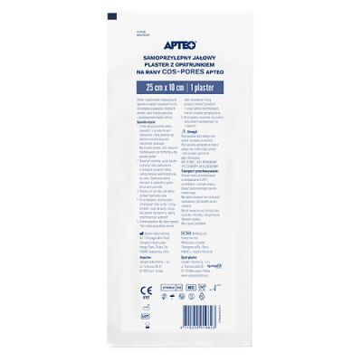 Apteo Samoprzylepny jałowy plaster z opatrunkiem na rany 25 cm x 10 cm, 1 szt.