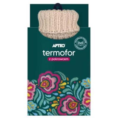APTEO Termofor gumowy z pokrowcem dzianinowym, 1 szt.